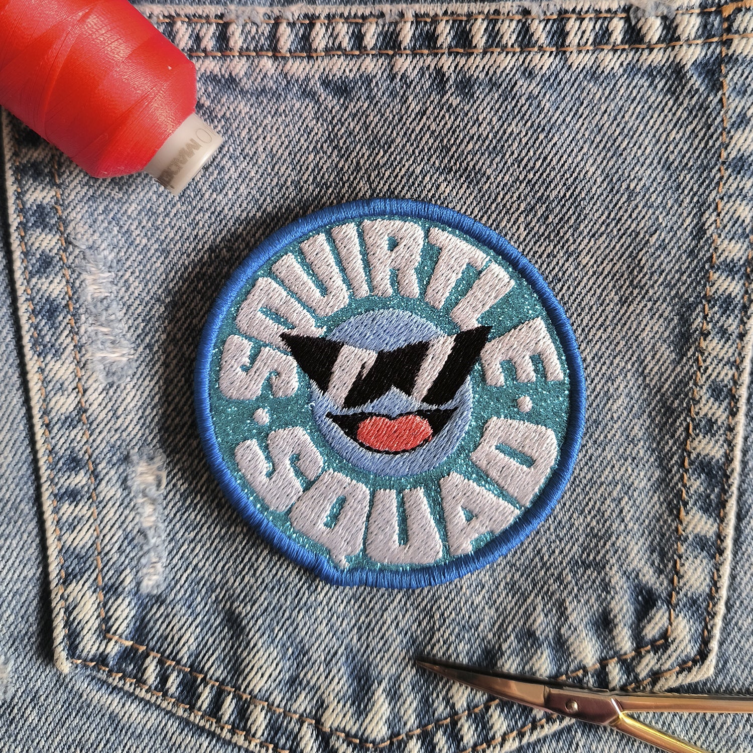 Parche Bordado Anime Squirtle Glitter - Valkynea