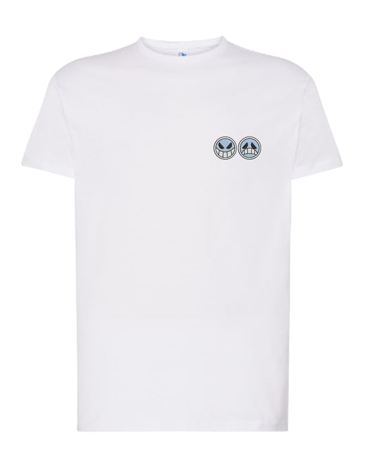 Camiseta Bordada One Piece Ace Tripulación Barba Blanca - Valkynea