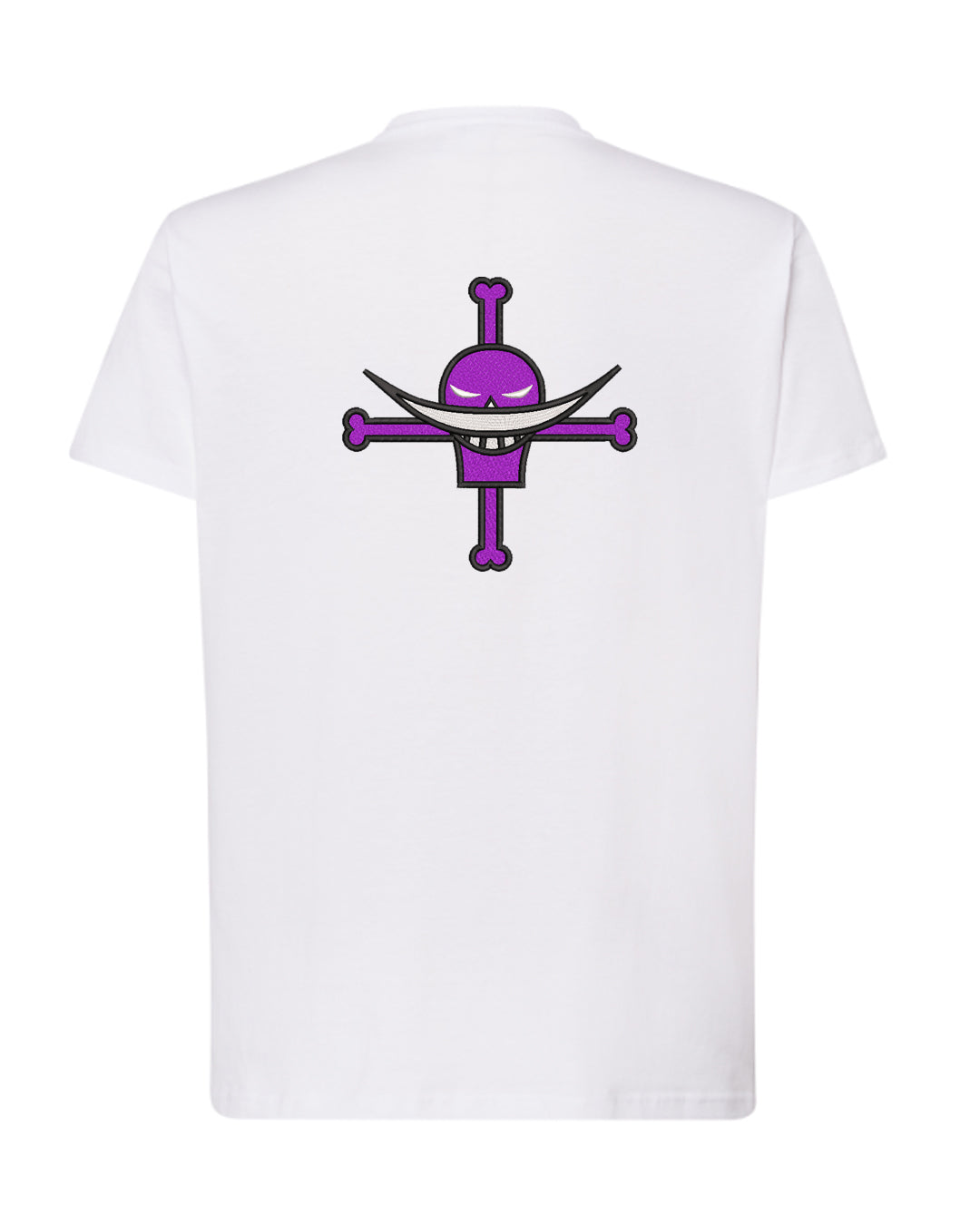 Camiseta Bordada One Piece Ace Tripulación Barba Blanca - Valkynea