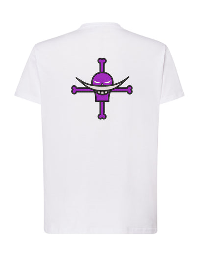 Camiseta Bordada One Piece Ace Tripulación Barba Blanca - Valkynea