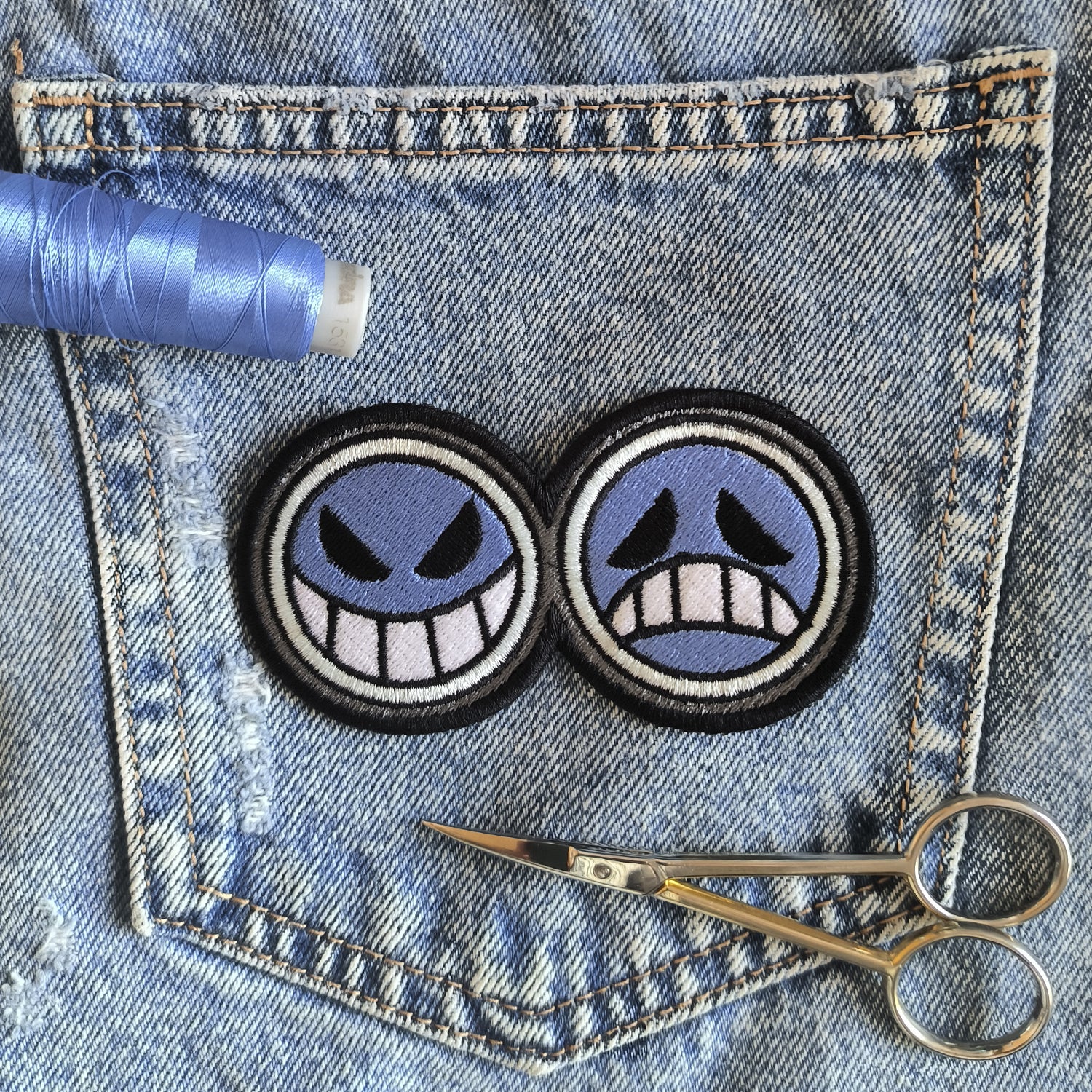 Parche Bordado Anime One Piece Ace Caritas - Valkynea