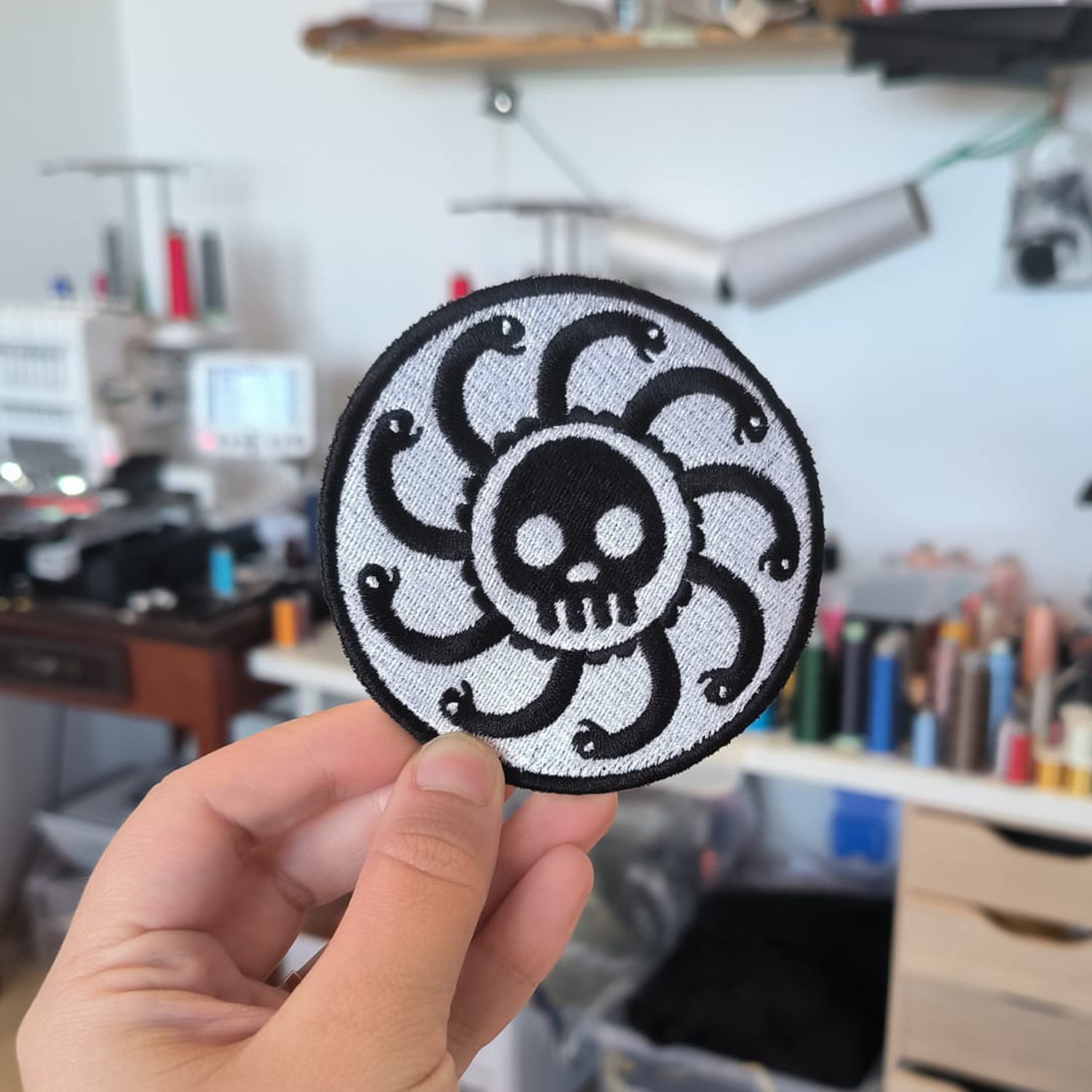 Parche Bordado Anime Calavera One Piece Boa Hancok - Valkynea