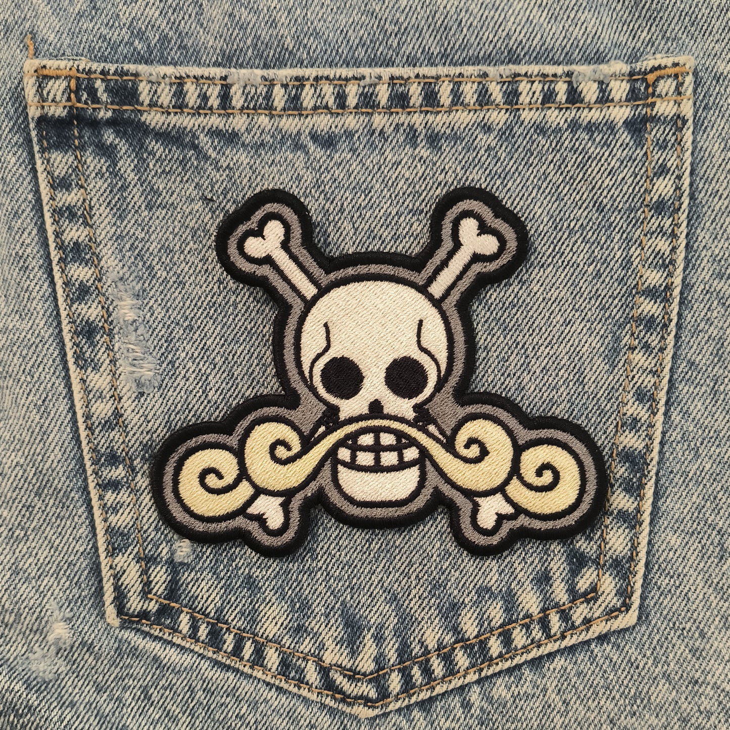 Parche Bordado Anime Calavera One Piece Rogers
