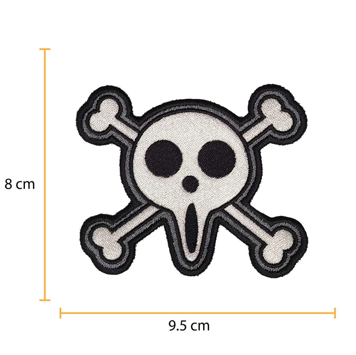 One Piece Usoop Skull Anime Embroidered Patch 8cm
