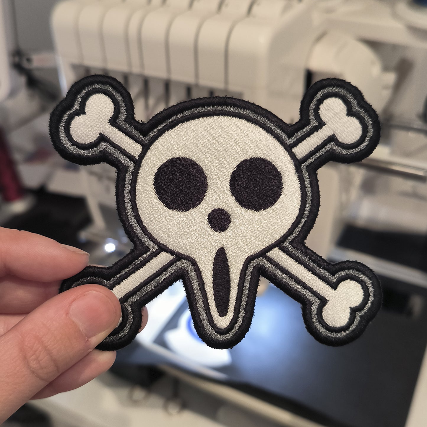 One Piece Usoop Skull Anime Embroidered Patch 8cm