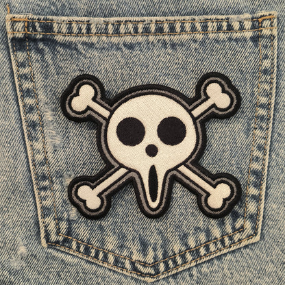 One Piece Usoop Skull Anime Embroidered Patch 8cm