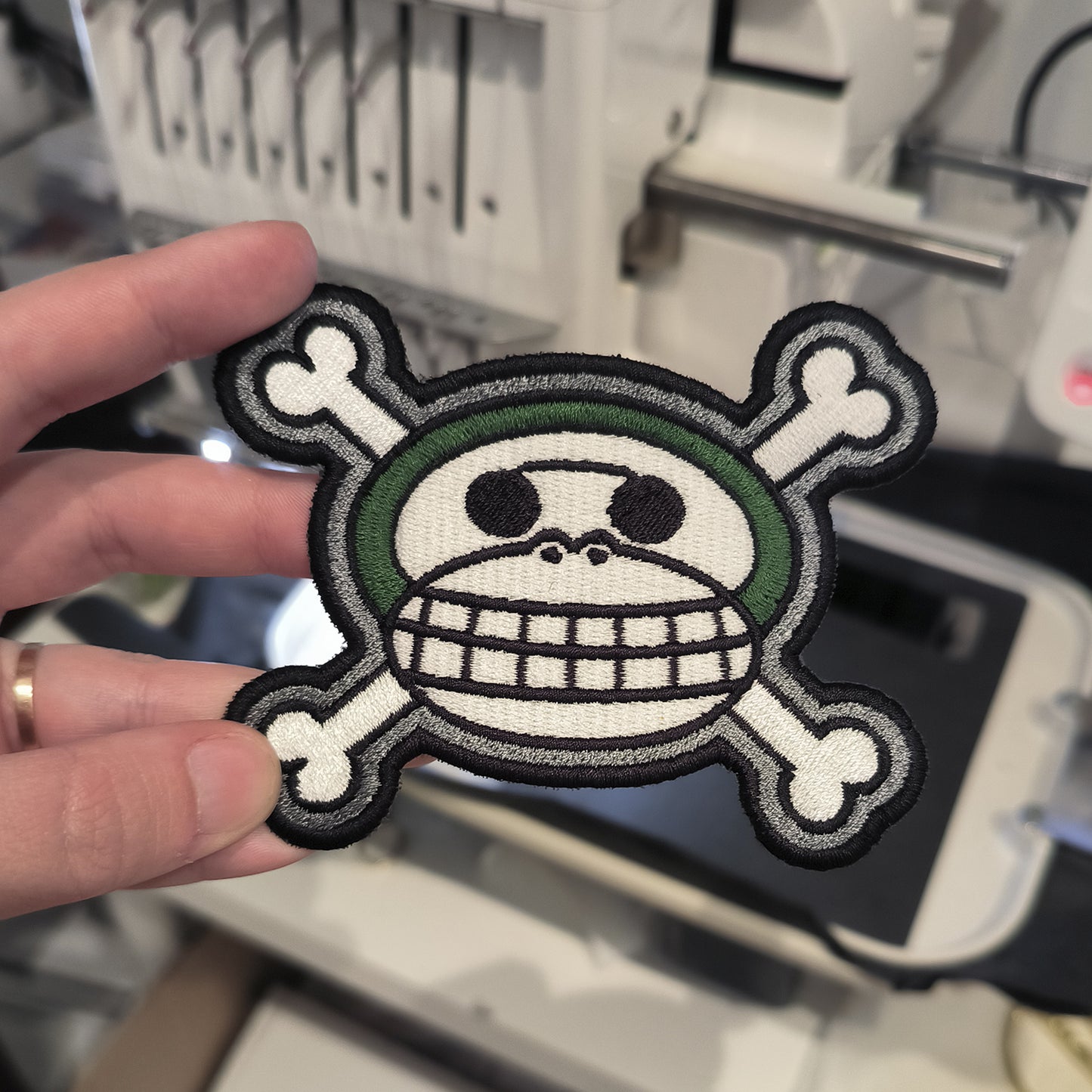 One Piece Usoop Skull Anime Embroidered Patch 8cm