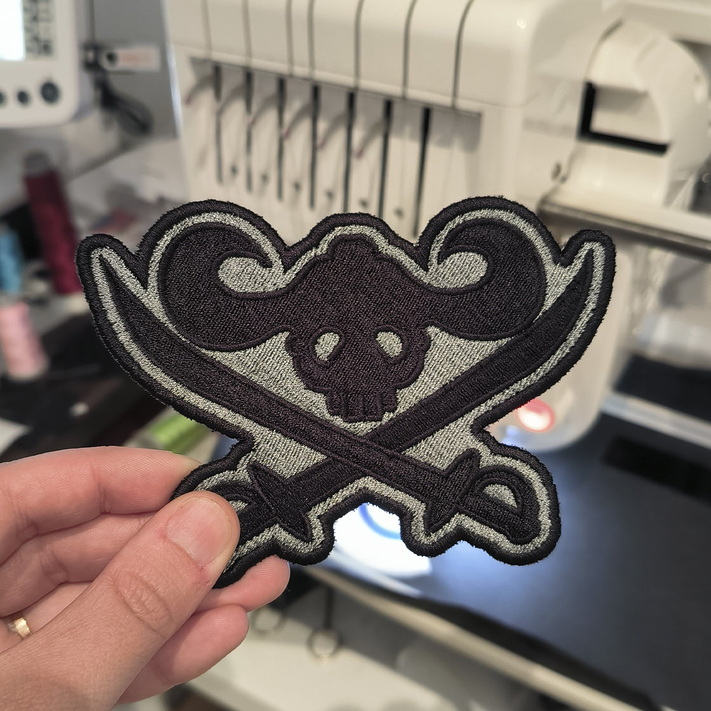 One Piece Usoop Skull Anime Embroidered Patch 8cm