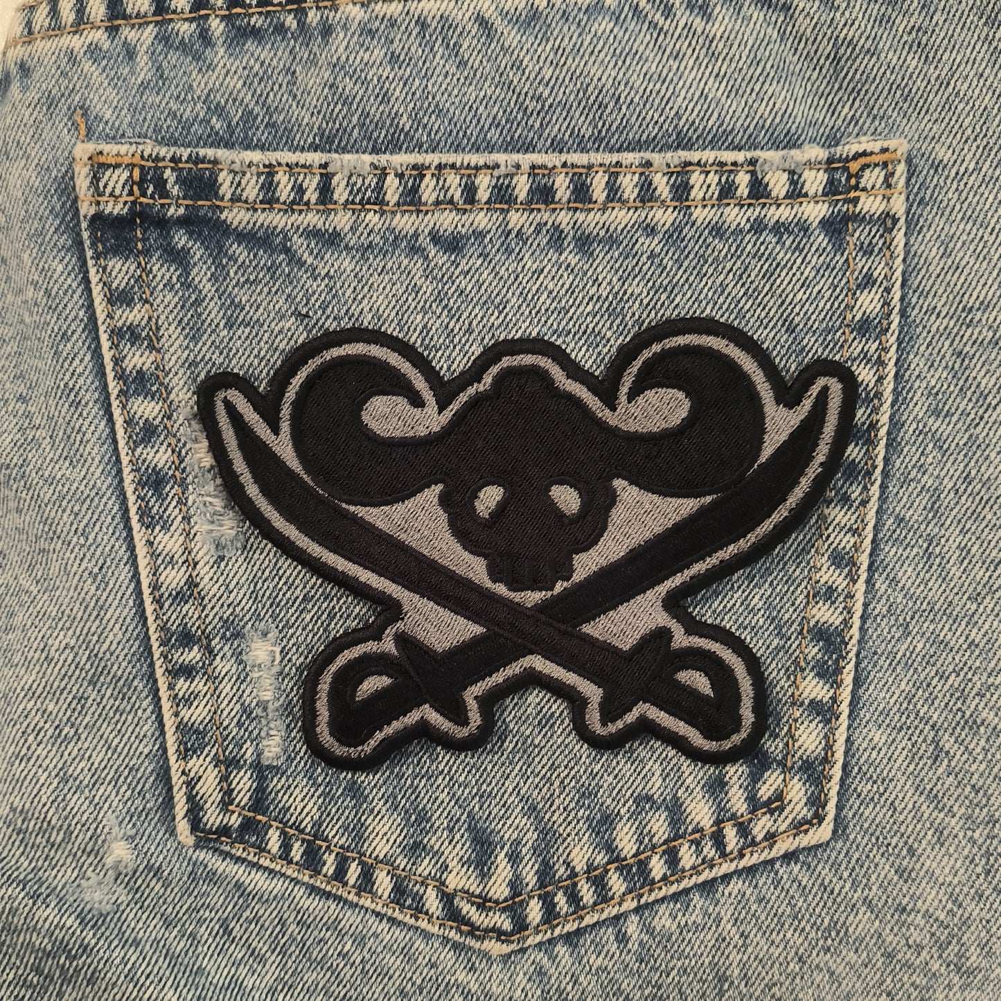 One Piece Usoop Skull Anime Embroidered Patch 8cm