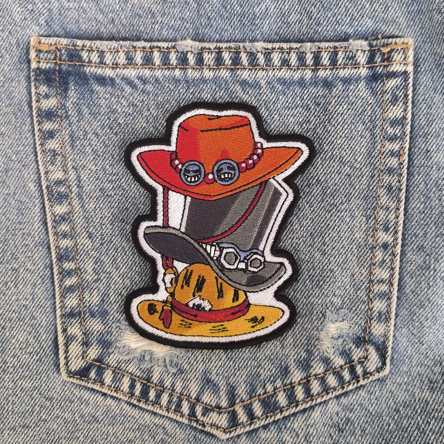 Parche Bordado Anime Sombreros One Piece - Valkynea
