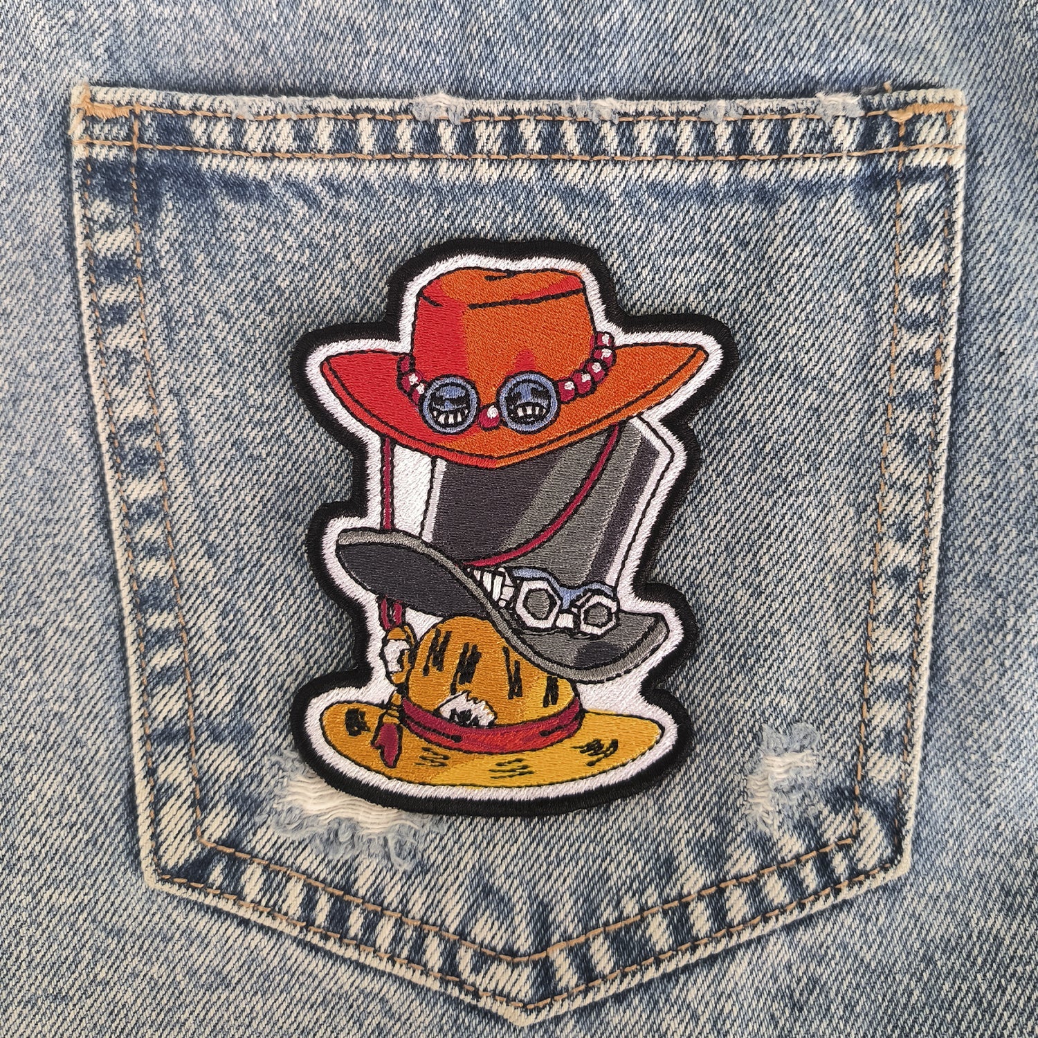 Parche Bordado Anime Sombreros One Piece - Valkynea