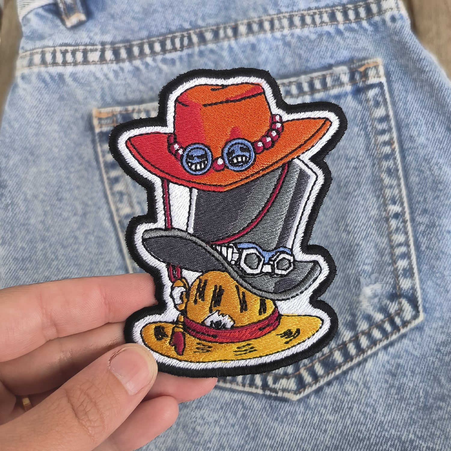 Parche Bordado Anime Sombreros One Piece - Valkynea