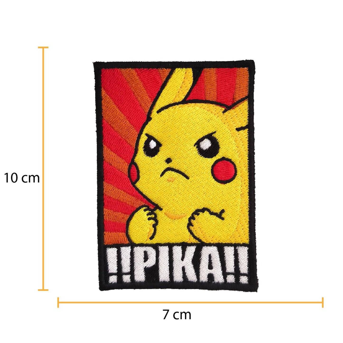 Parche Bordado Anime Pokémon Pikachu 10cm - Valkynea