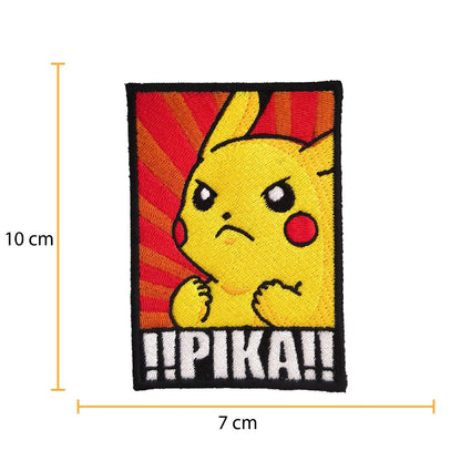 Parche Bordado Anime Pokémon Pikachu 10cm - Valkynea