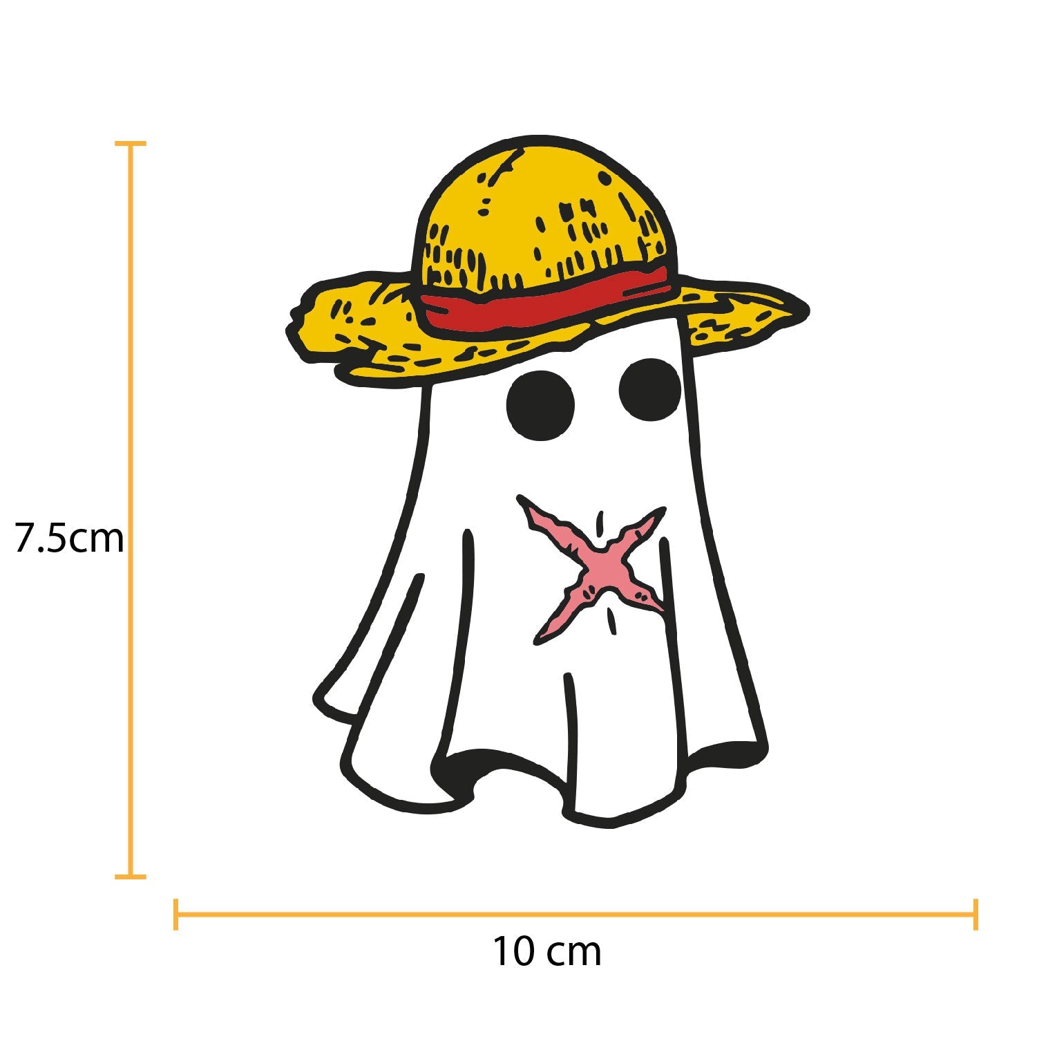 Parche DTF Anime One Piece Luffy Fantasma - Valkynea