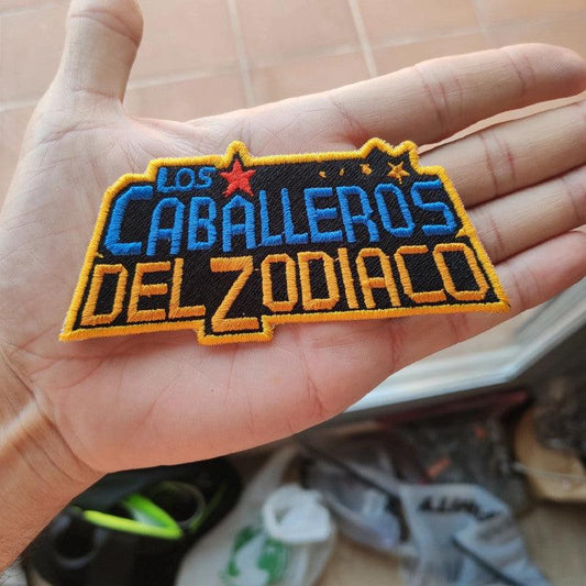 Parche Bordado Anime Caballeros del Zodiaco Español Logo 12cm - Valkynea