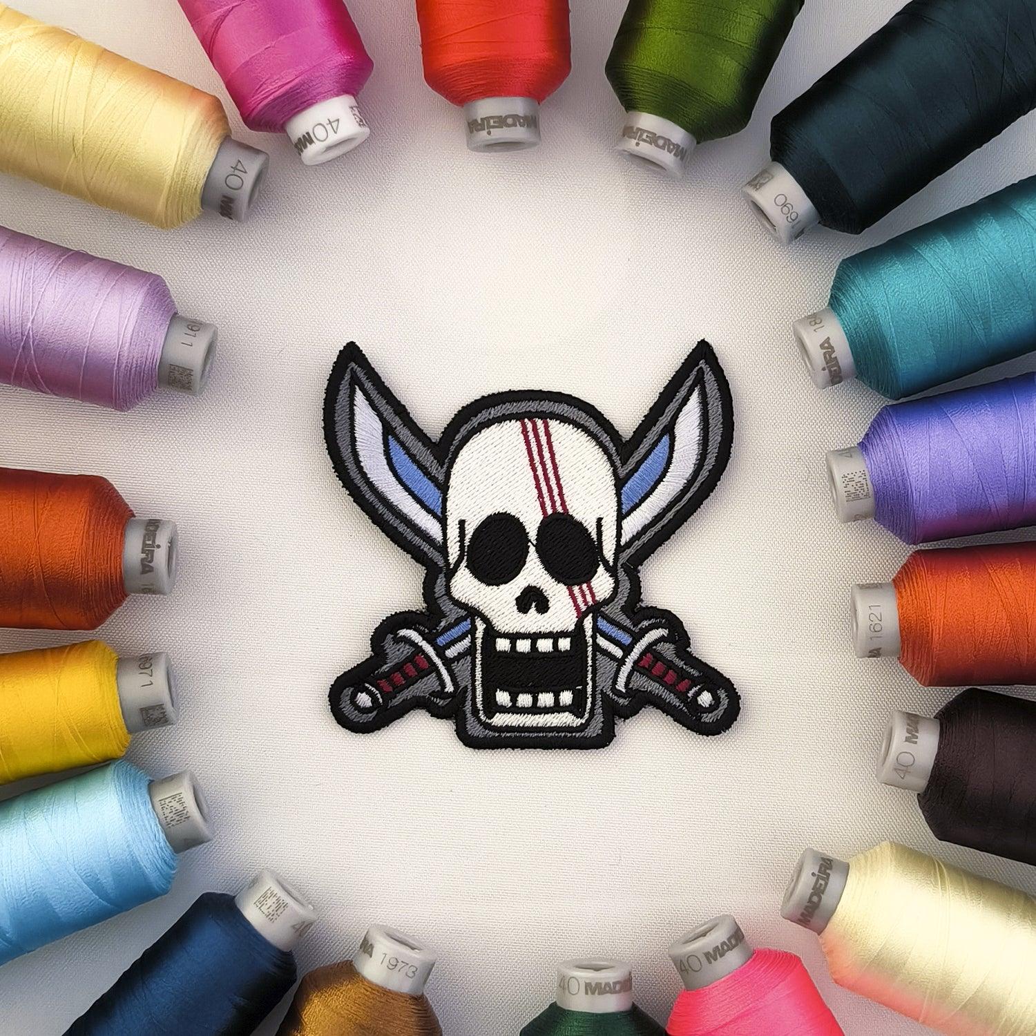 Parche Bordado Anime Calavera One Piece Shanks 8cm - Valkynea