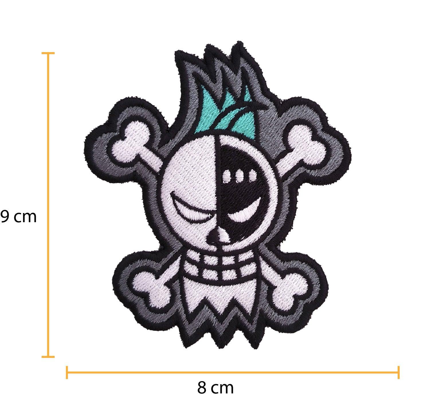 Parche Bordado Anime Calavera One Piece Franky 9cm - Valkynea