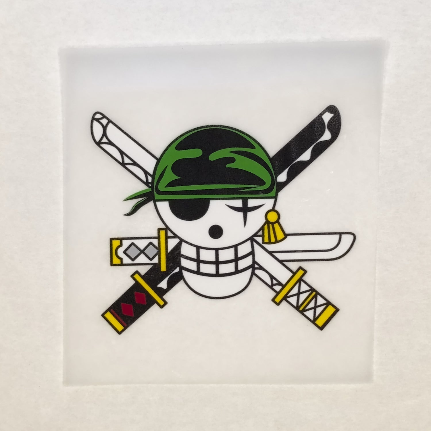 Parche DTF Anime Calavera One Piece Zoro - Valkynea