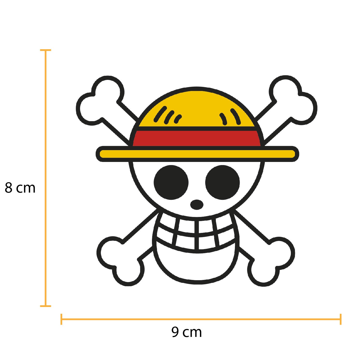 Parche DTF Anime Calavera One Piece Luffy - Valkynea