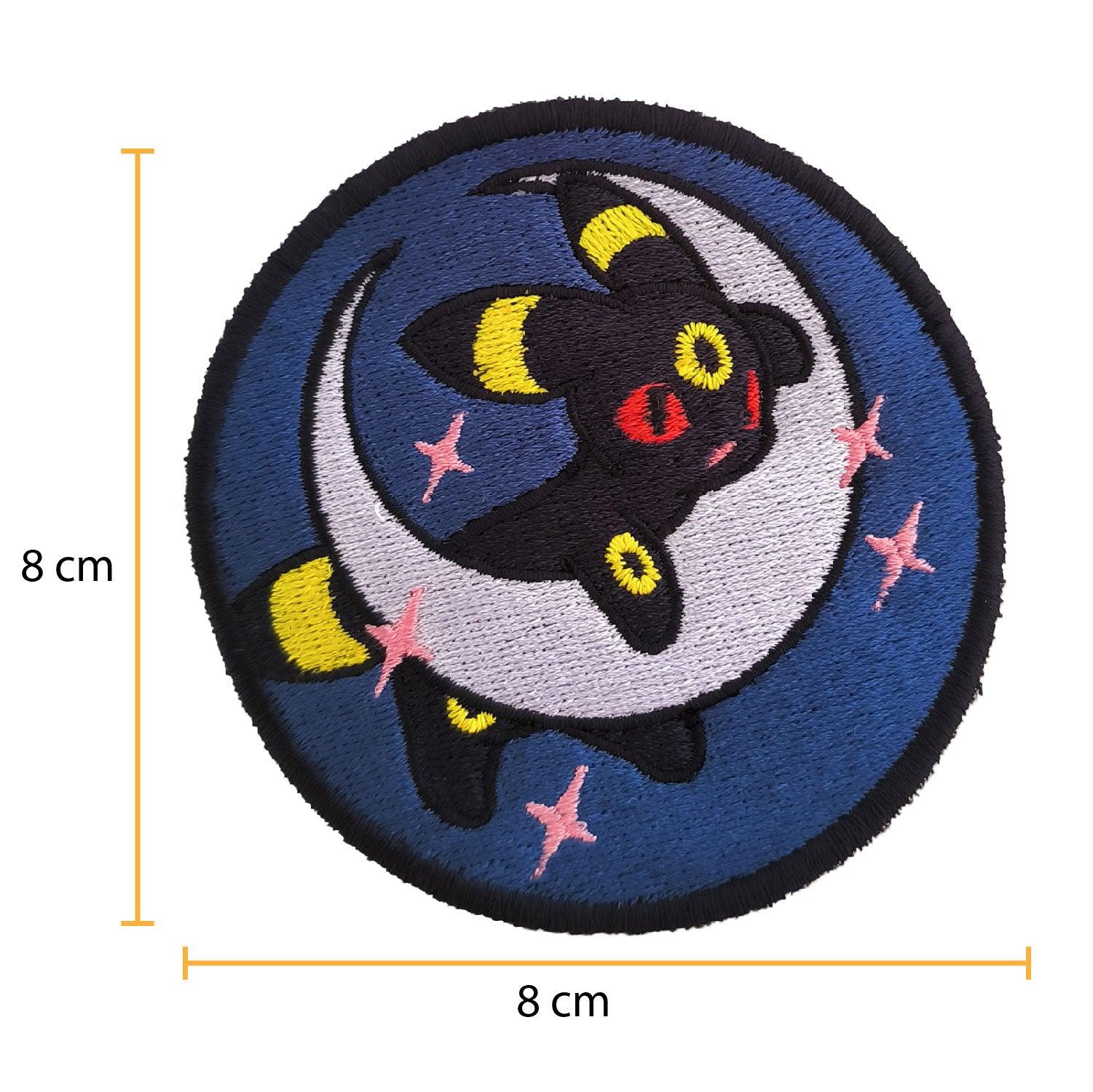 Parche Bordado Anime Umbreon 8cm - Valkynea