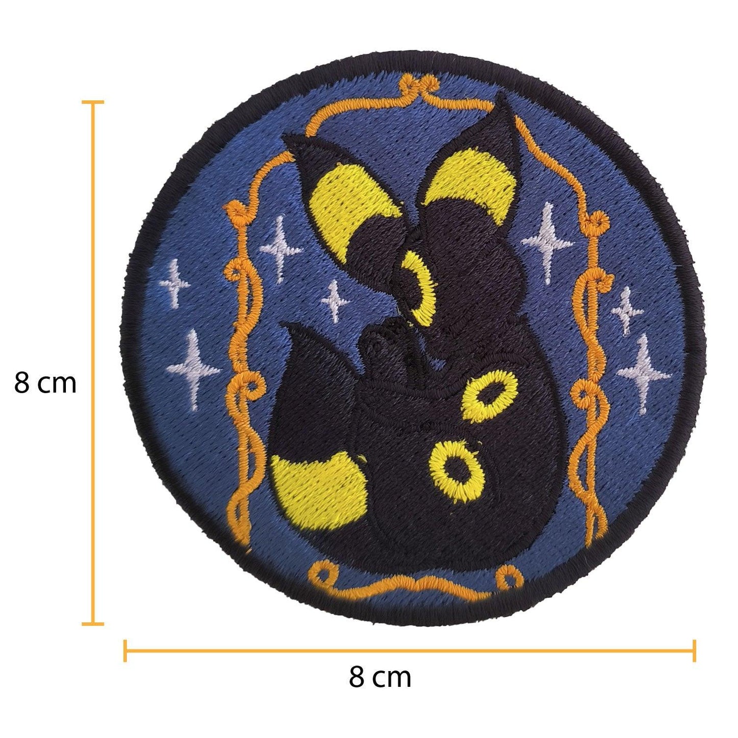 Parche Bordado Anime Umbreon Arco 8cm - Valkynea