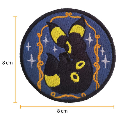 Parche Bordado Anime Umbreon Arco 8cm - Valkynea