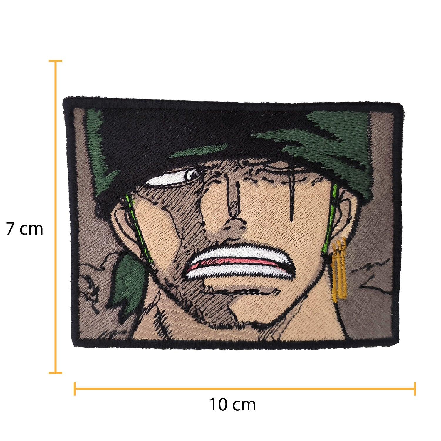 Parche Bordado Anime One Piece Zoro Cartel 10cm - Valkynea