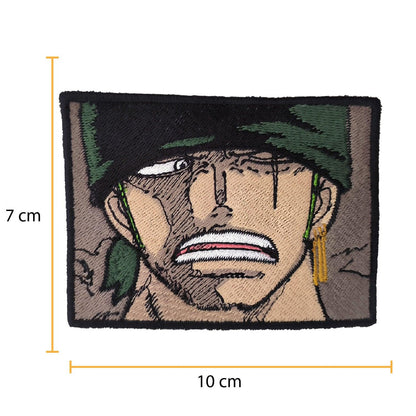 Parche Bordado Anime One Piece Zoro Cartel 10cm - Valkynea