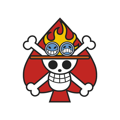 Parche DTF Anime Calavera One Piece Ace - Valkynea