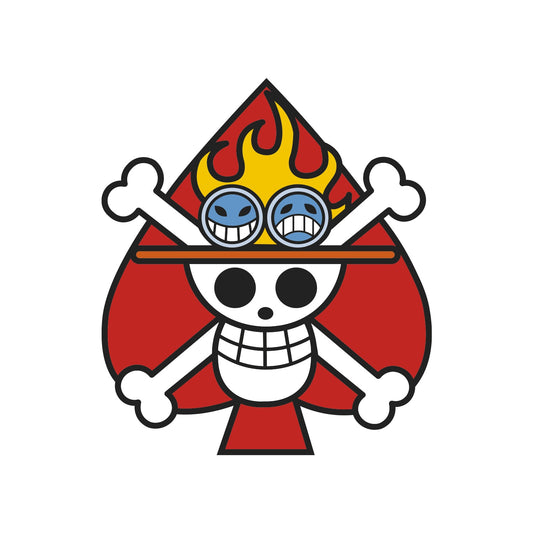 Parche DTF Anime Calavera One Piece Ace - Valkynea
