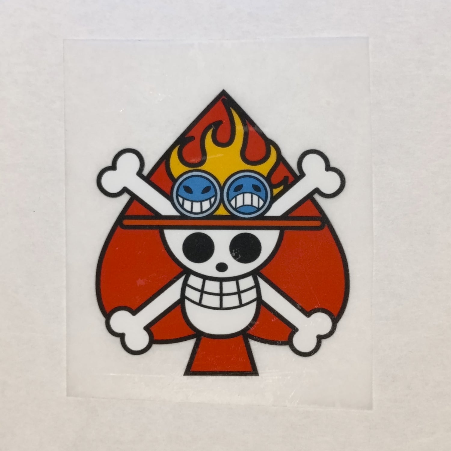 Parche DTF Anime Calavera One Piece Ace - Valkynea