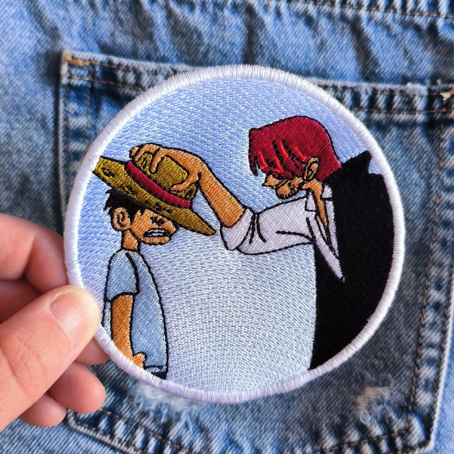 Parche Bordado Anime Luffy Shanks 10 CM - Valkynea
