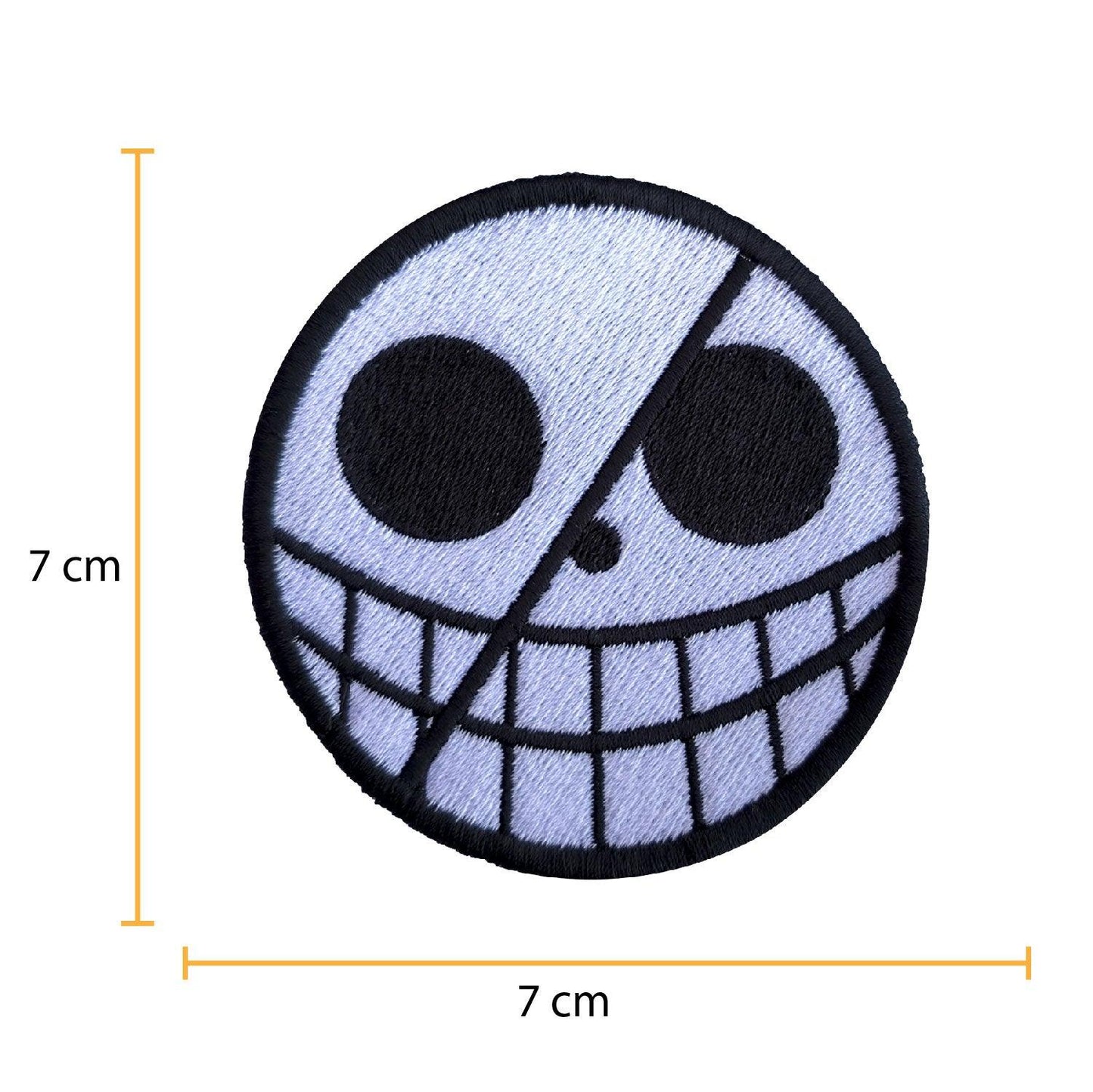 Parche Bordado Anime One Piece Calavera 7cm - Valkynea