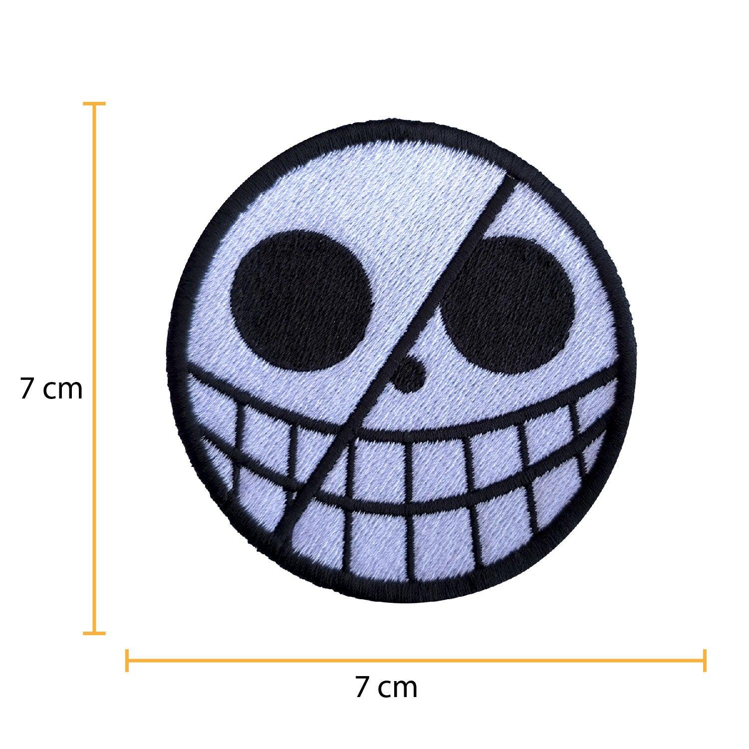 Parche Bordado Anime One Piece Calavera 7cm - Valkynea