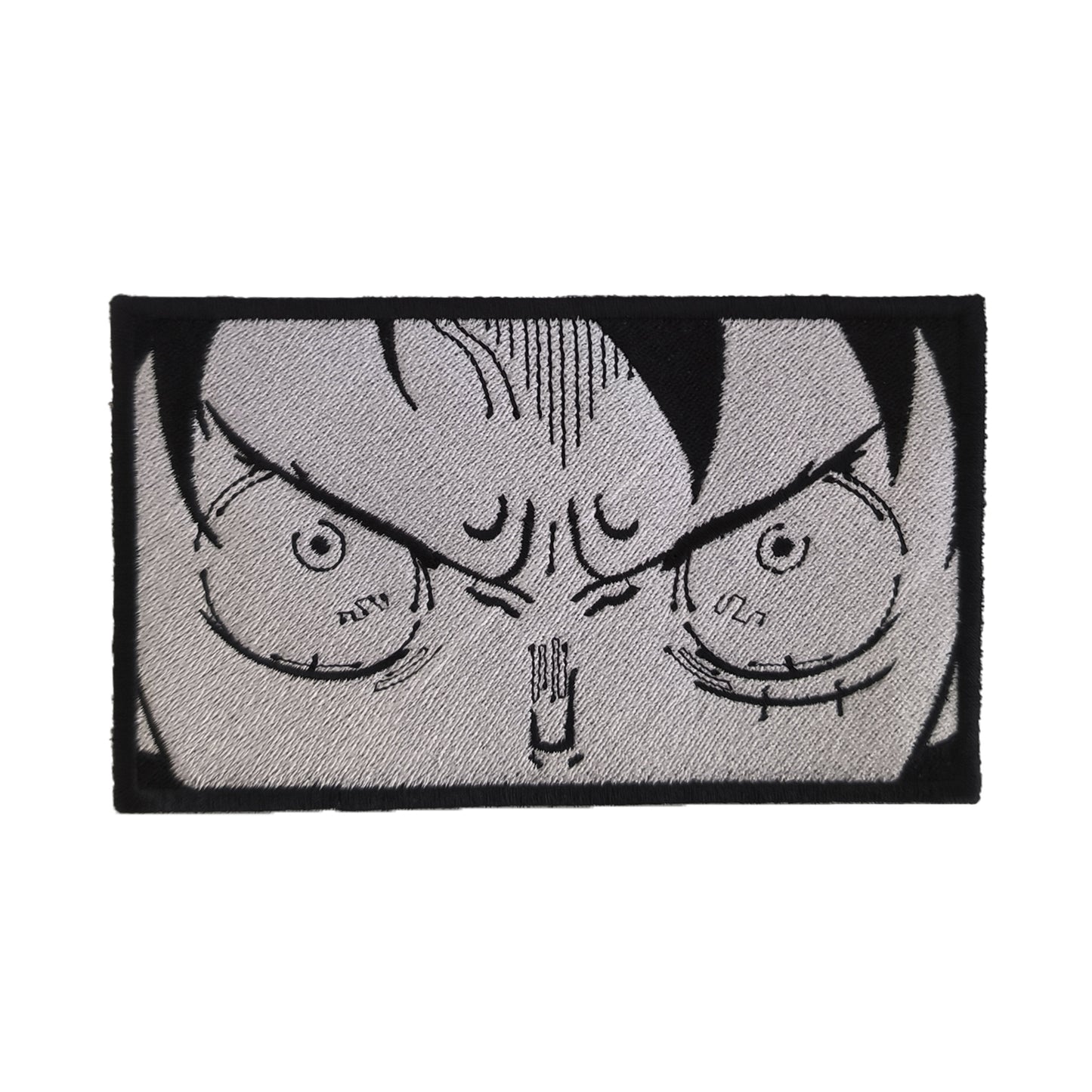 Parche Bordado Anime One Piece Luffy Blanco y Negro